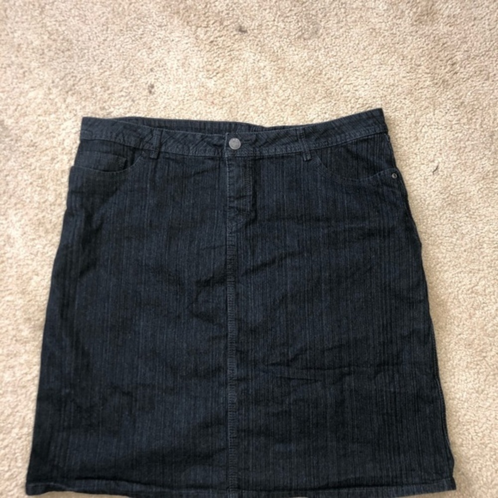 Black Denim Skirt